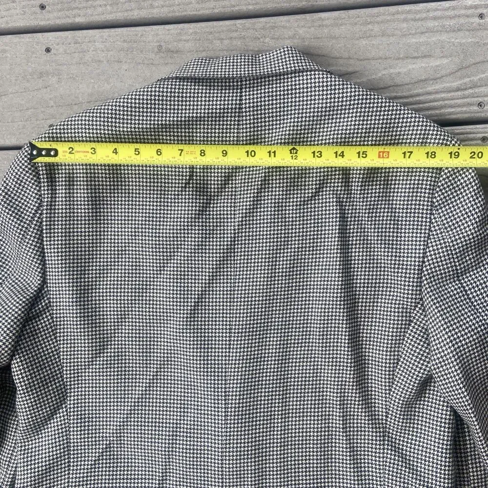 Hart Schaffner Marx Sport Wool Coat Blazer Jacket Houndstooth Mens 42 R Vintage